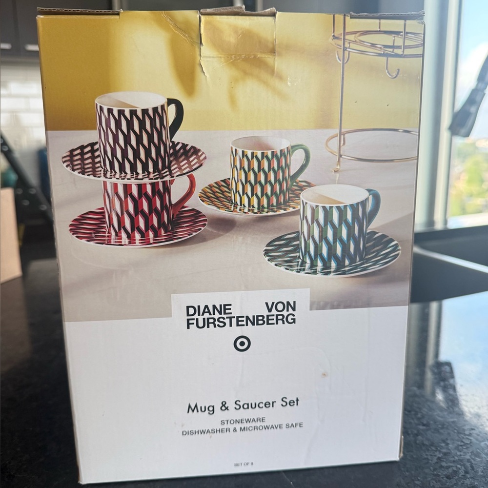 Diane von Furstenberg Geometric Mug & Saucer Set - Multicolor